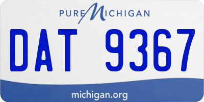 MI license plate DAT9367