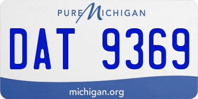 MI license plate DAT9369
