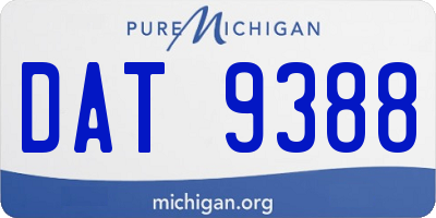 MI license plate DAT9388