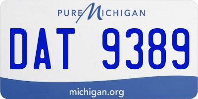 MI license plate DAT9389