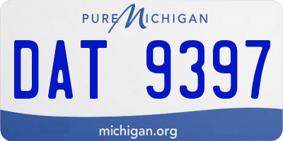 MI license plate DAT9397