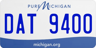 MI license plate DAT9400