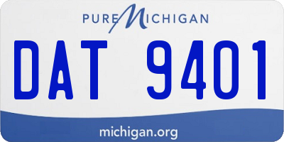 MI license plate DAT9401