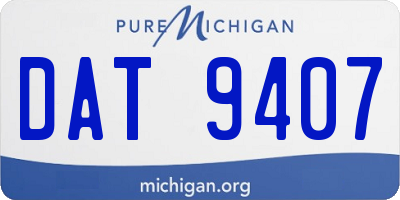 MI license plate DAT9407