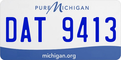 MI license plate DAT9413