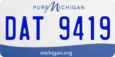 MI license plate DAT9419