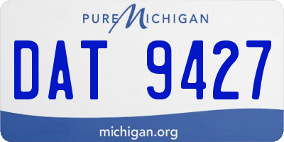 MI license plate DAT9427