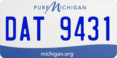 MI license plate DAT9431