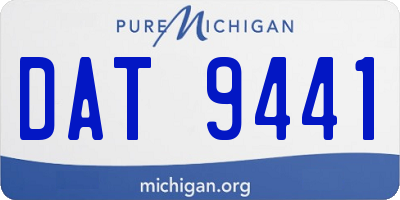 MI license plate DAT9441