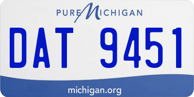 MI license plate DAT9451