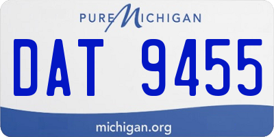 MI license plate DAT9455