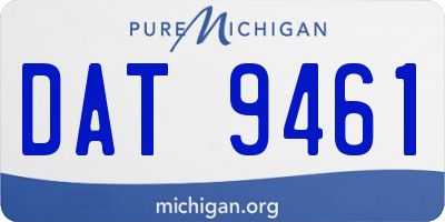 MI license plate DAT9461