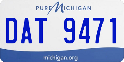 MI license plate DAT9471