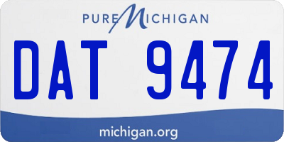 MI license plate DAT9474