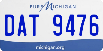 MI license plate DAT9476