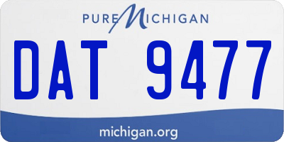 MI license plate DAT9477