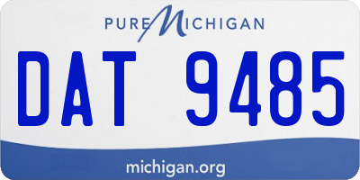 MI license plate DAT9485