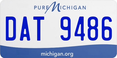 MI license plate DAT9486
