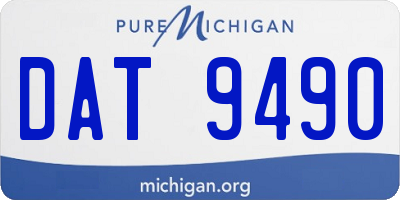 MI license plate DAT9490