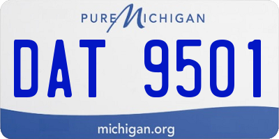 MI license plate DAT9501