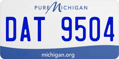 MI license plate DAT9504