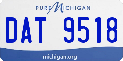 MI license plate DAT9518