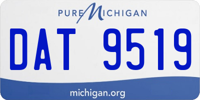 MI license plate DAT9519