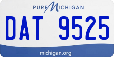 MI license plate DAT9525