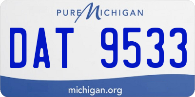 MI license plate DAT9533