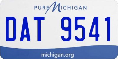 MI license plate DAT9541