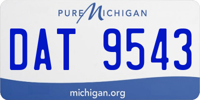 MI license plate DAT9543