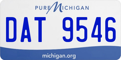 MI license plate DAT9546