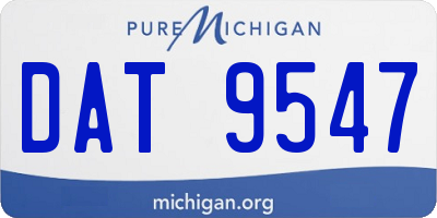 MI license plate DAT9547
