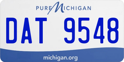 MI license plate DAT9548