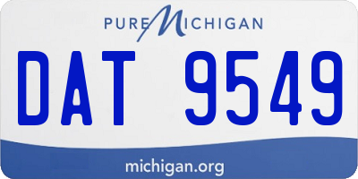 MI license plate DAT9549