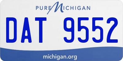 MI license plate DAT9552