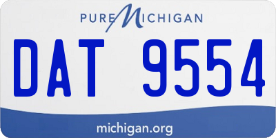 MI license plate DAT9554