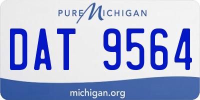 MI license plate DAT9564