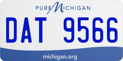 MI license plate DAT9566