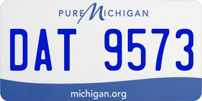 MI license plate DAT9573