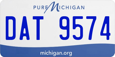 MI license plate DAT9574