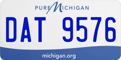 MI license plate DAT9576