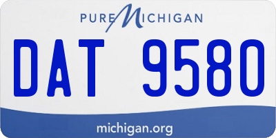 MI license plate DAT9580