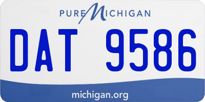 MI license plate DAT9586