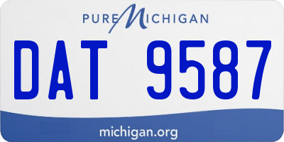 MI license plate DAT9587