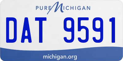 MI license plate DAT9591