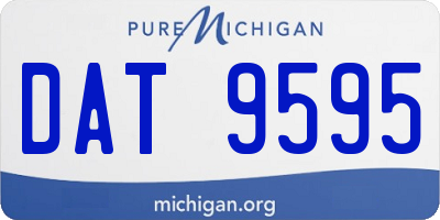 MI license plate DAT9595