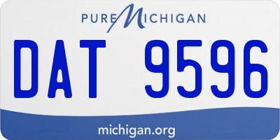 MI license plate DAT9596