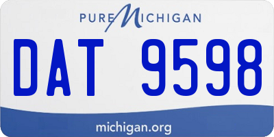 MI license plate DAT9598