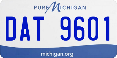 MI license plate DAT9601